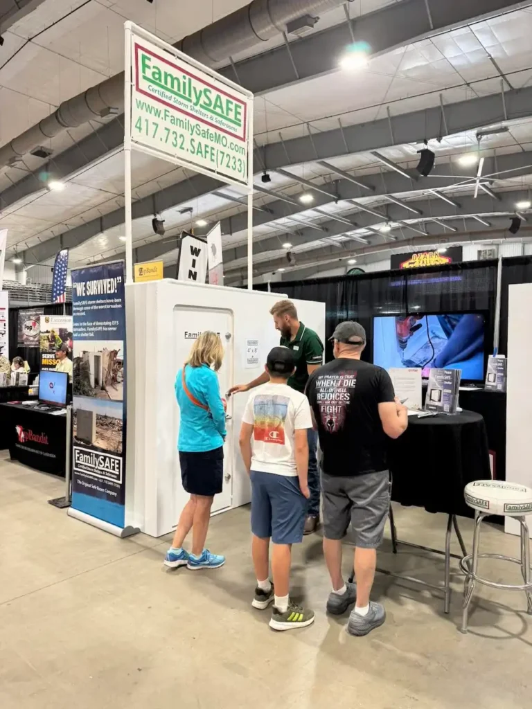 FamilySAFE storm shelter booth at trade show