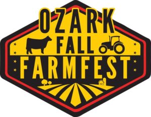 Ozark Fall Farmfest logo with farm graphics