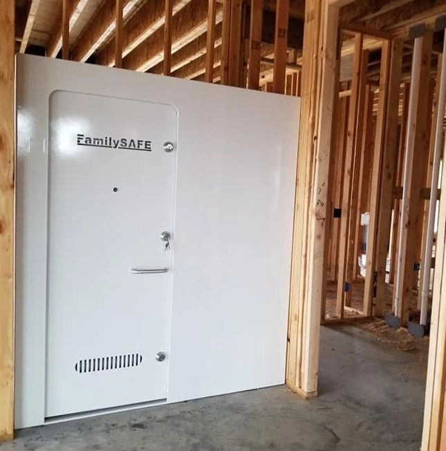 Safe room in house under construction.