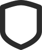 Simple black shield silhouette